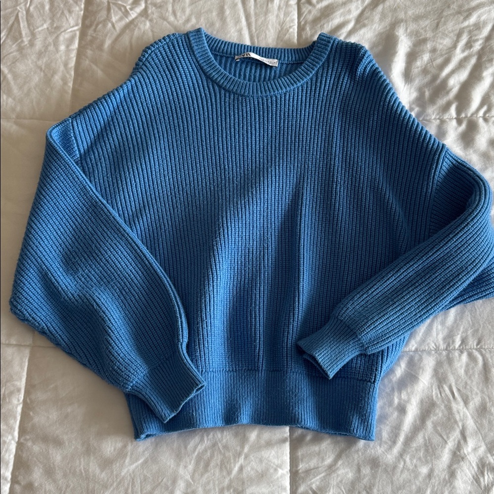 Zara blue knit sweater